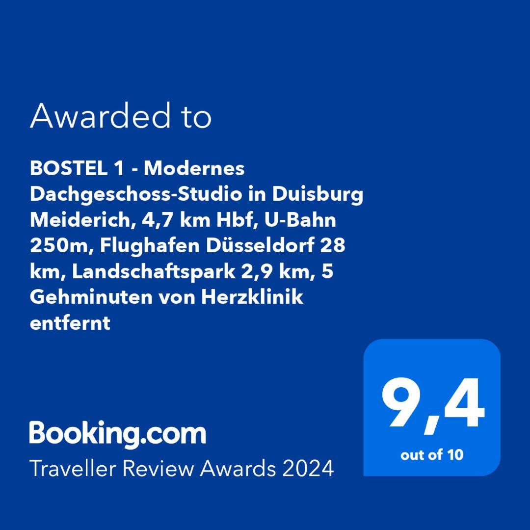 Bostel 1 - Modernes Dachgeschoss-Studio In Duisburg Meiderich, 4,7 Km Hbf, U-Bahn 250M, Flughafen Duesseldorf 28 Km, Landschaftspark 2,9 Km, 5 Gehminuten Von Herzklinik Entfernt エクステリア 写真